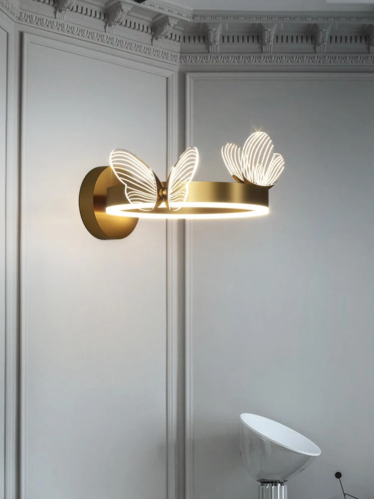 Butterfly LED Wall Lamp Indoor Lighting For Home Living Room Decoration Bedroom LED Night Lights Bedside Lamps