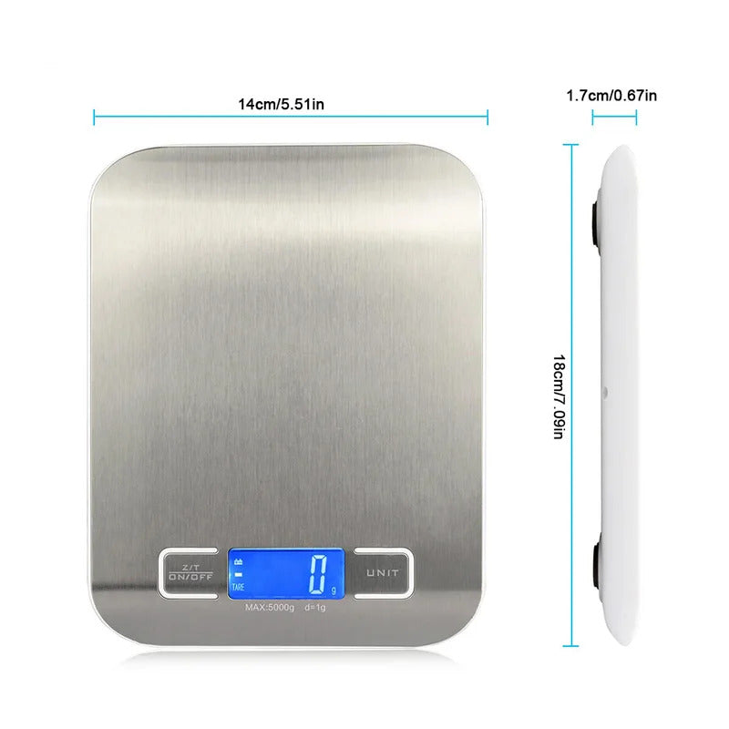 5Kg Kitchen Digital Scale Stainless Steel Mini Precision Weight Scale 0.1g Portable Weights Scale Cooking Baking Measuring Tools