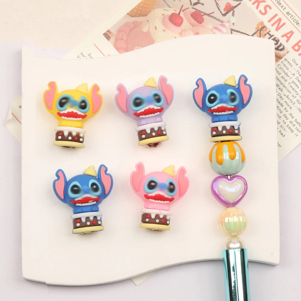 Cordial Design 100Pcs 28*31MM Cartoon Beaded Pens Decorate Making/DIY Silicone Topper/Jewelry Accessories/Hand Made #17263