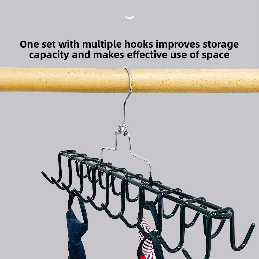 Strap Hanger 20 Hook Multi-hanging Underwear Vest Storage Artifact Multifunctional Hook Student Dormitory Wardrobe Hanger