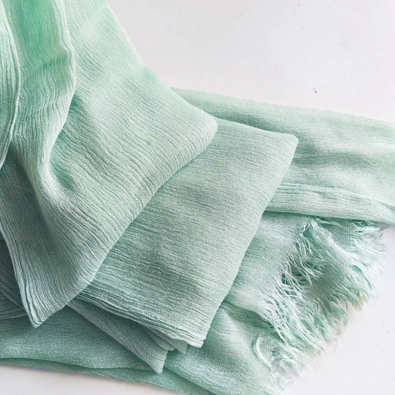 61 Colors Soft Cotton Viscose Scarf Rayon Material Muslim Hijab Mid Eastern Plain Solid Color Headscarf With Tassel