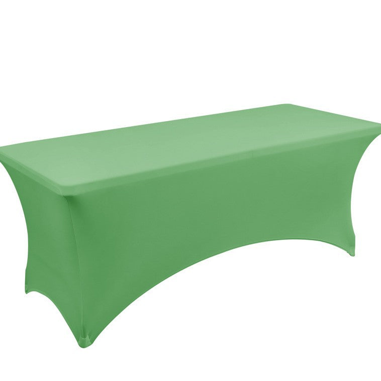 Elastic 6FT Rectangular Table Cover Full Coverage Tablecloth Outdoor Wedding Banquet Event Cocktail Fan-shaped Tablecloth Table Cover
