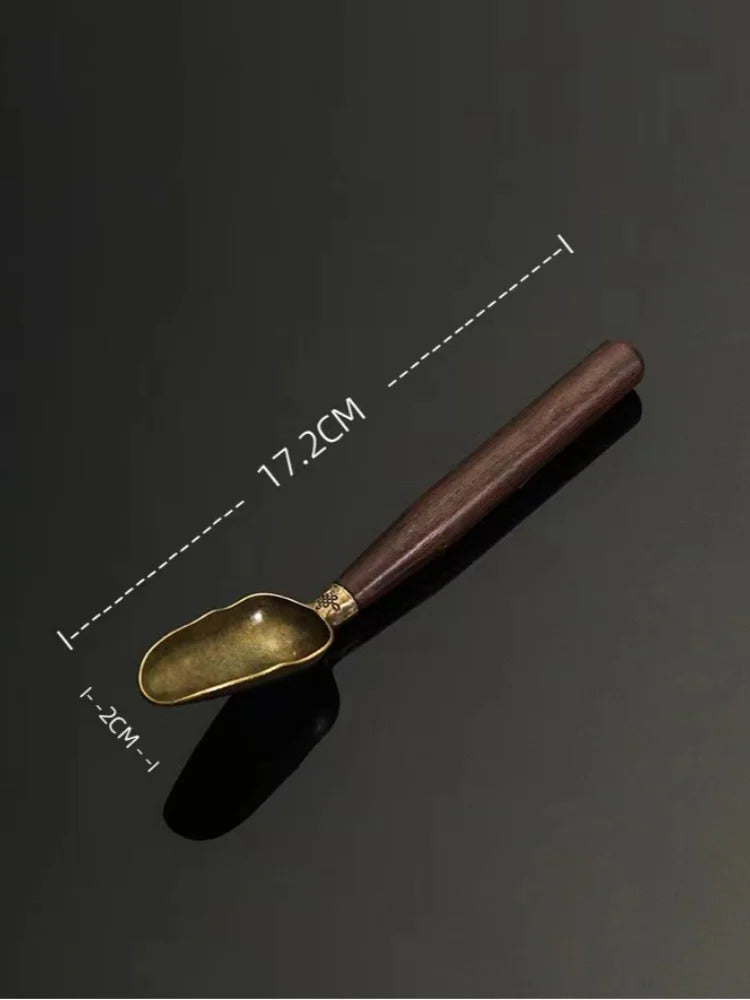 1pcs Tea Spoon Ebony Teaspoon Solid Wood Retro Creative Tea Shovel KongFu Tea Ceremony Accessories Gift