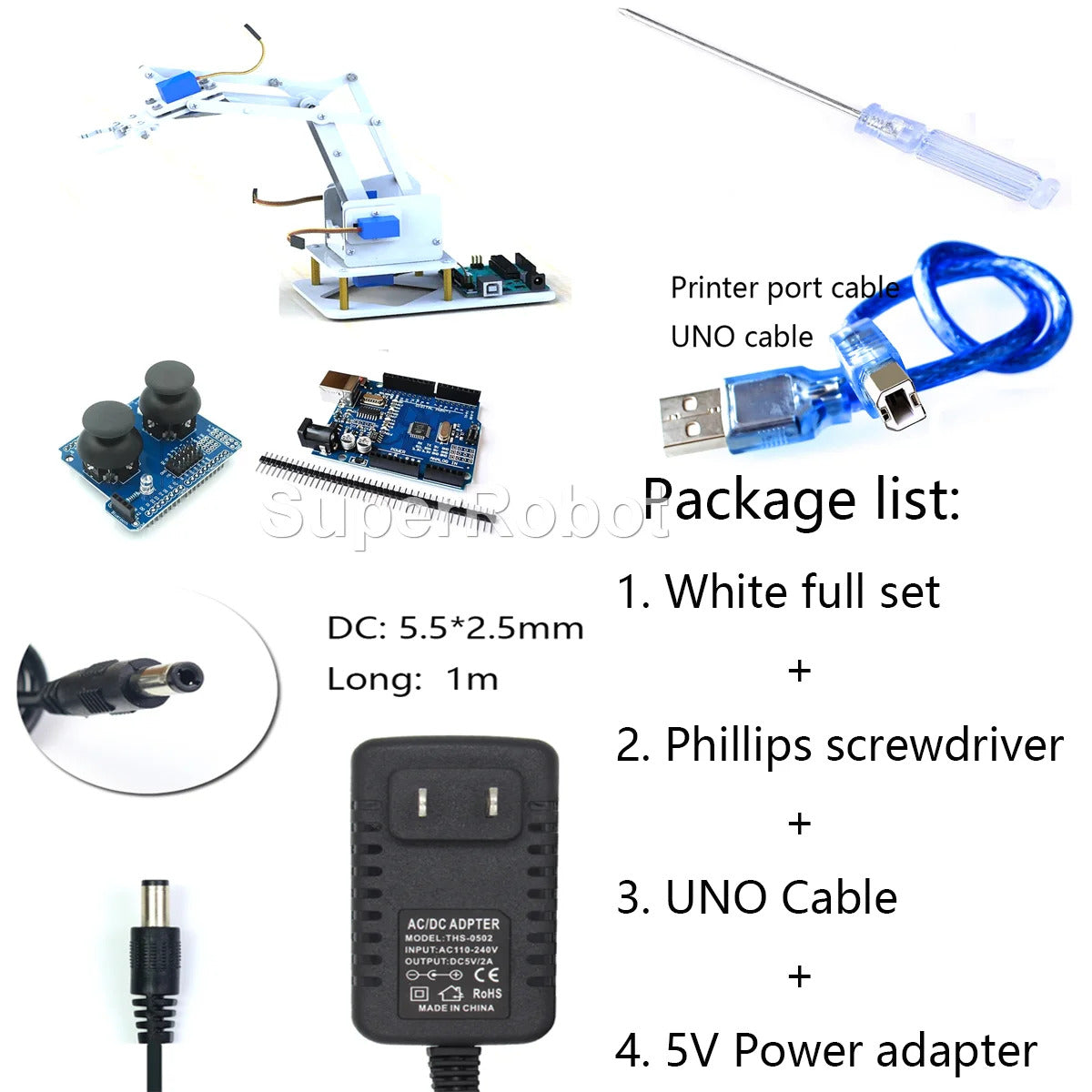 SG90 4 Dof Unassembly Acrylic Mechanical Robot Manipulator Claw For Arduino Robot Arm DIY Kit UNO Programmable Robot Starter Kit