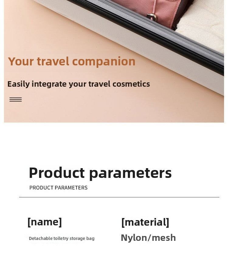 Detachable 4-in-1 Makeup Bag Multifunctional Simple Travel Handheld Foldable Travel Cosmetic Storage Toiletry Bag