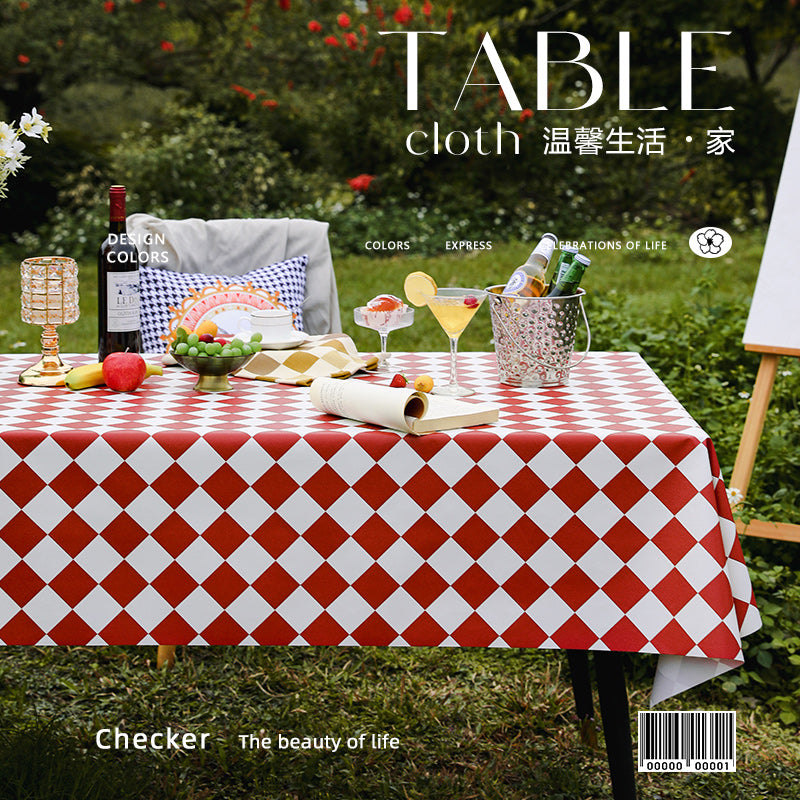 Outdoor Egg Roll Table Tablecloth Camping Picnic Table Mat Outdoor PVC Disposable Tablecloth Stall