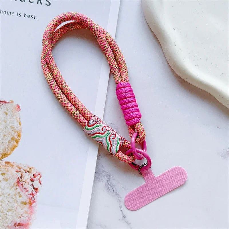 Cute Mobile Phone Lanyard Hanging Decoration Can Be Carried Twist Rope Anti-loss Pendant Fashion Strong Wrist Short Straps Band