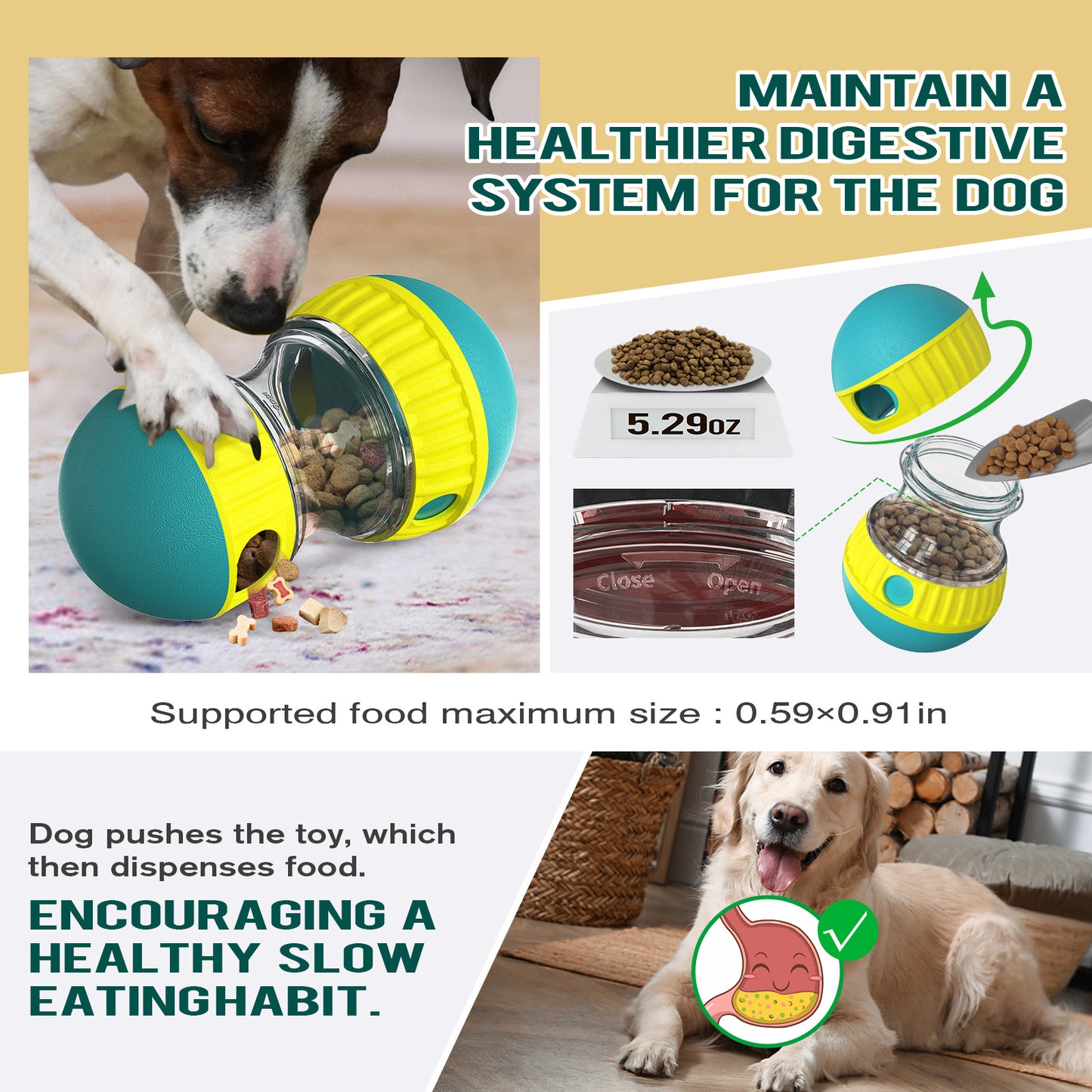 Pet Supplies Factory Wholesale Company New Popular Amazon Dog Slow Food Leakage Food Super Ball Slow Food Dog Toys