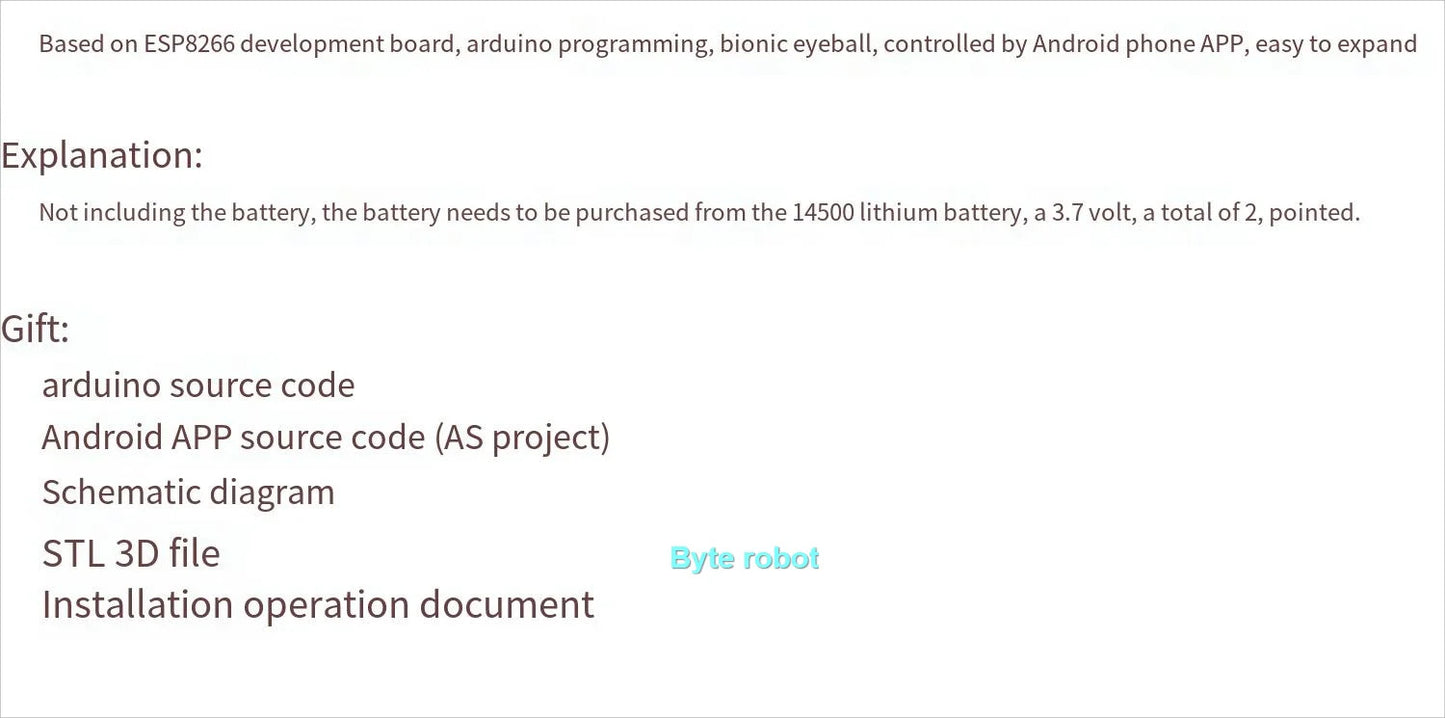 Esp8266 Bionic Robot Eyes Mechanical Robot Simulation Eyes for Arduino Robot DIY Kit Dynamic Wifi Remote Control Robot Starter