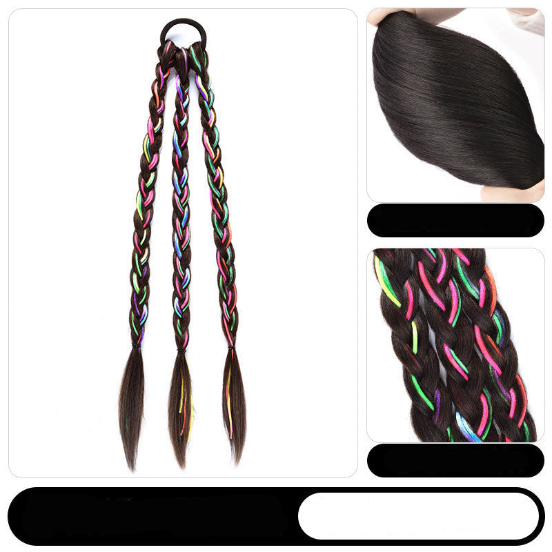 Colorful Ropes Boxing False Braids Hot Girl Sweet Cool Personality High-Temperature Fiber Handmade Braid Dreadlocks Source Factory in Stock Stable