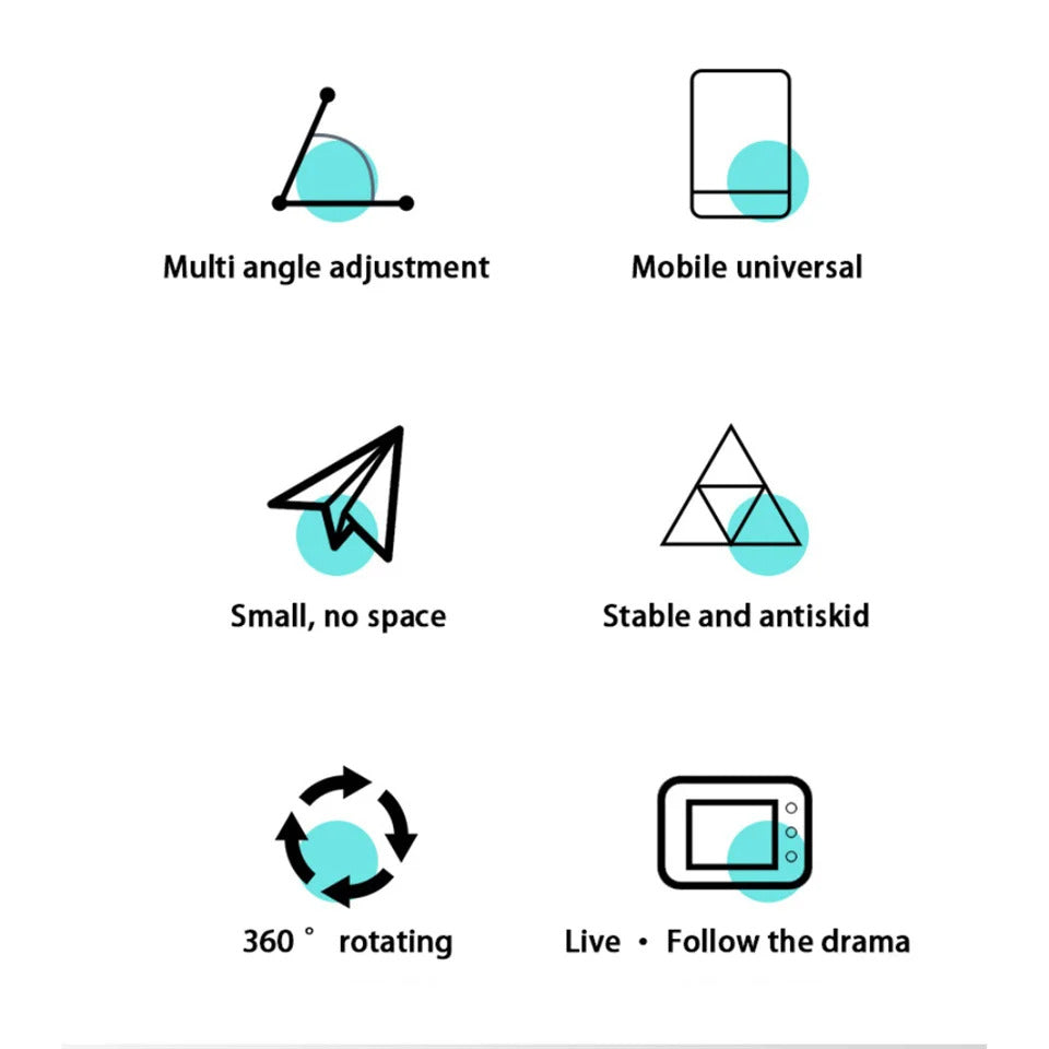 Phone Holder Portable Tripod Foldable Desktop Mobile Phone Stand Rotatable Selfie Holding Live Video Camera Stabilizer Bracke