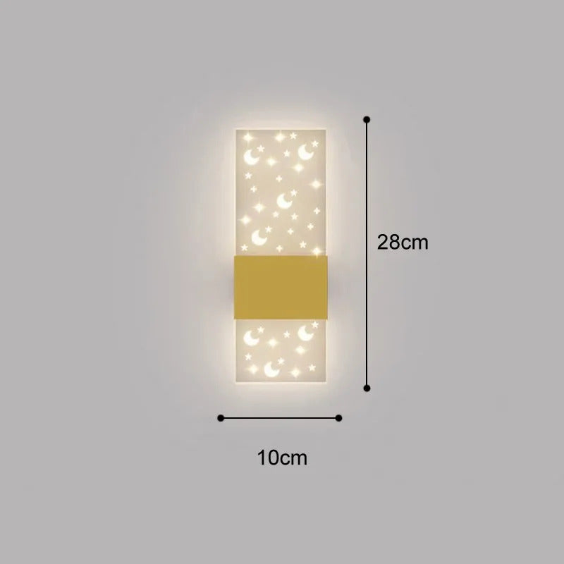 SANDYHA Cute Cartoon Kids Wall Lamp Warm LED Night Light for Children Room Bedroom Nursery Decor Creative Acrylic Lighting