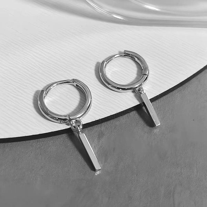 Men's Earrings Trendy Ear Drops Hot Style Ear Hoops Women's High-end Feel Men's Niche Cool Men's Style Ruffian Pendant Ear Jewelry