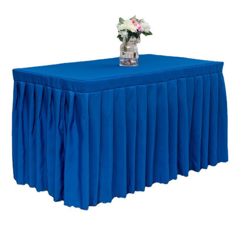 Wholesale Supply Polyester Plain Weave Table Skirt Cover Modern Simple Hotel Banquet Polyester Tablecloth Hotel Restaurant Tablecloth
