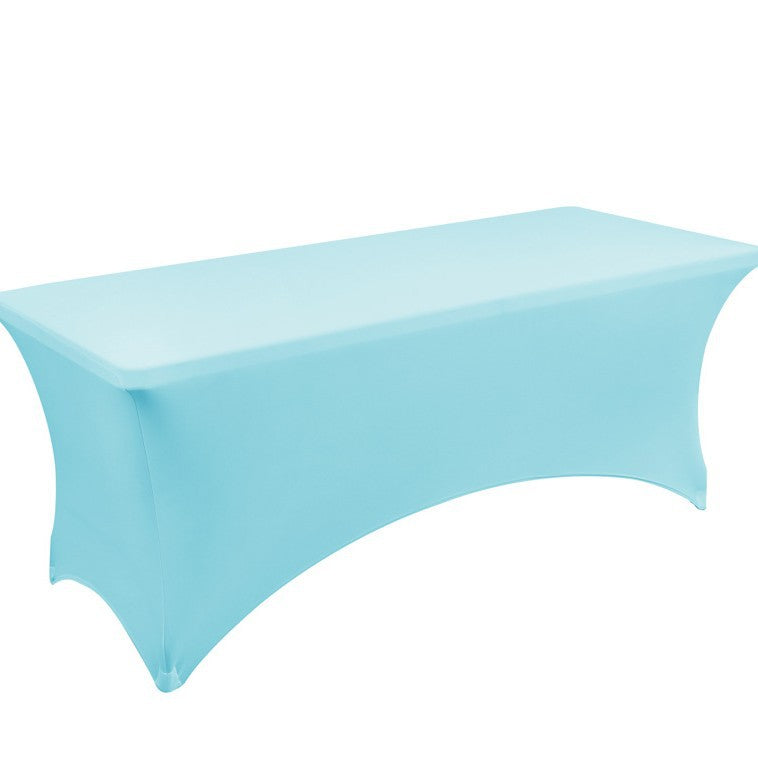 Elastic 6FT Rectangular Table Cover Full Coverage Tablecloth Outdoor Wedding Banquet Event Cocktail Fan-shaped Tablecloth Table Cover
