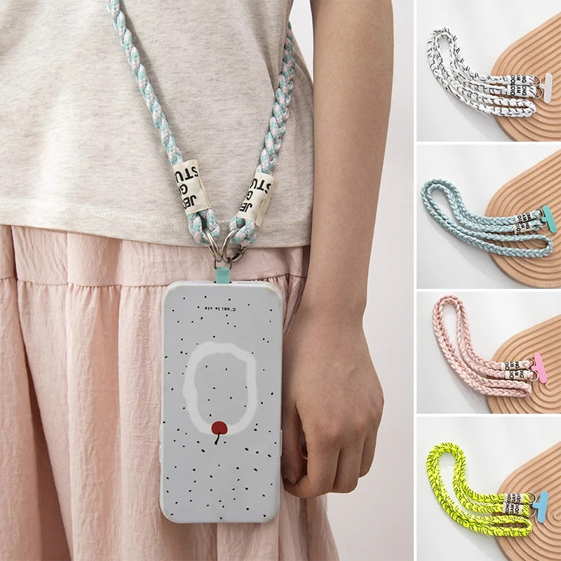 Phone Woven Long Lanyard Outdoor Mobile Phone Shoulder Hanging Strap Anti Loss Lanyards Neck Strap Keychain Chain Rope Gift