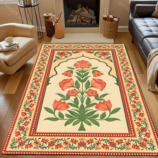 3D Colorful Islamic Style Pattern Carpet for Living Room Bedroom Sofa Doormat Decor Table Area Rug Non-slip Floor Mat for Gifts