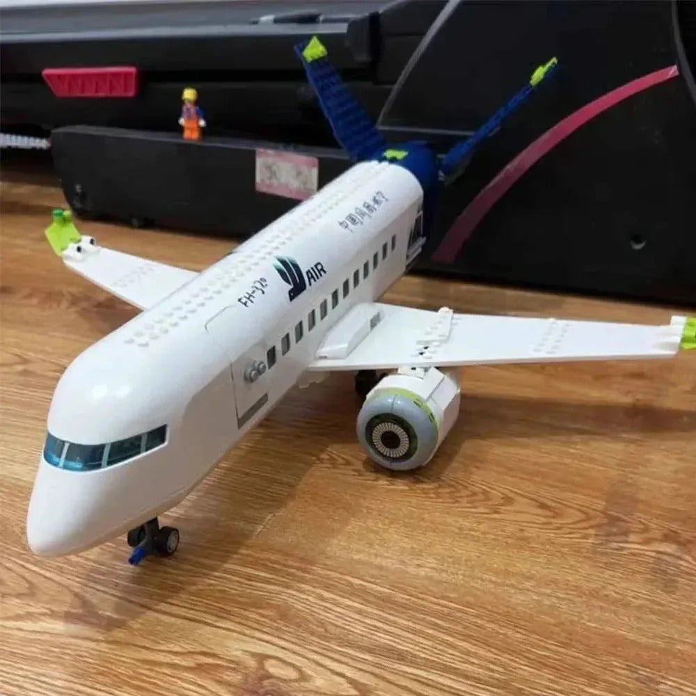 2025 913PCS Passenger Aircraft Building Block Bricks City Series Compatible 60367 Passenger Airplane Large Assembly MOC Toy Gift