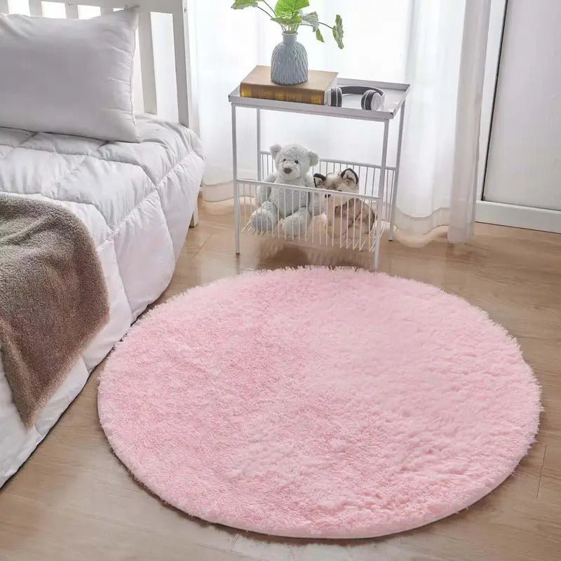 Plush Rugs Round Carpet For Living Room Sofa Foot Pad Fluffy Soft Kids Bedroom Cushion Balcony Hanging Basket Mat