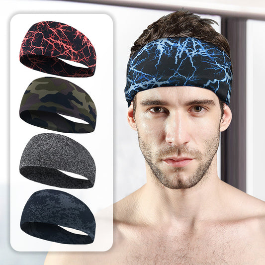 Sports Headband Sweatband Lycra Breathable Running Cycling Yoga Dance Fitness Sweatband