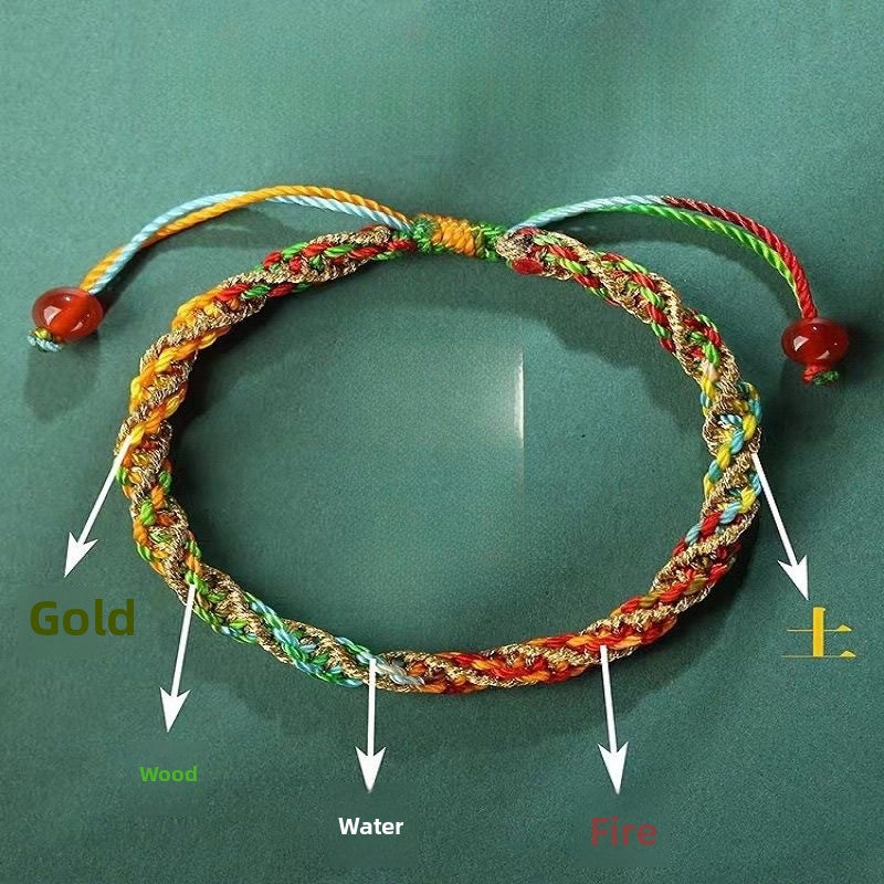 Colorful Rope Red Rope Bracelet Finished Dragon Boat Festival Thousand Threads Rope Colorful Thread