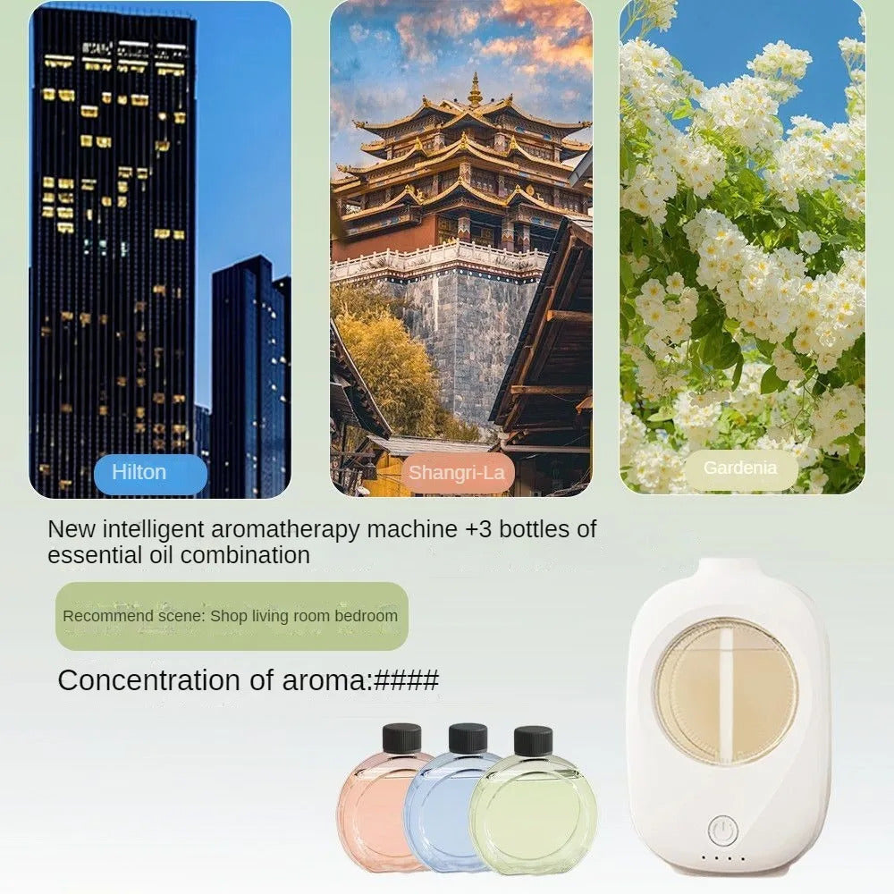 6 Modes Aroma Diffuser Wall Mounted Air Freshener Dispenser Fragrance Essential Oil Air Humidifier Aromatherapy USB Rechargeable