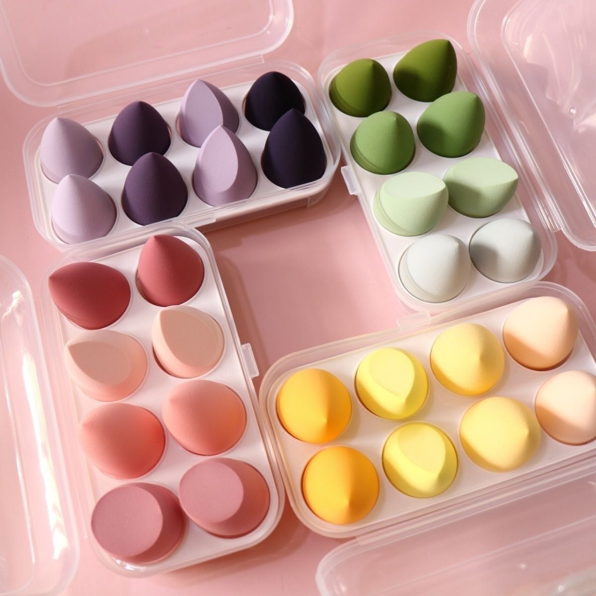 Cross-border Hot-Selling Beauty Sponge Egg Box Internet Celebrity Gradient Sponge Cushion Puff Makeup Tool Genuine Dry and Wet Dual Use
