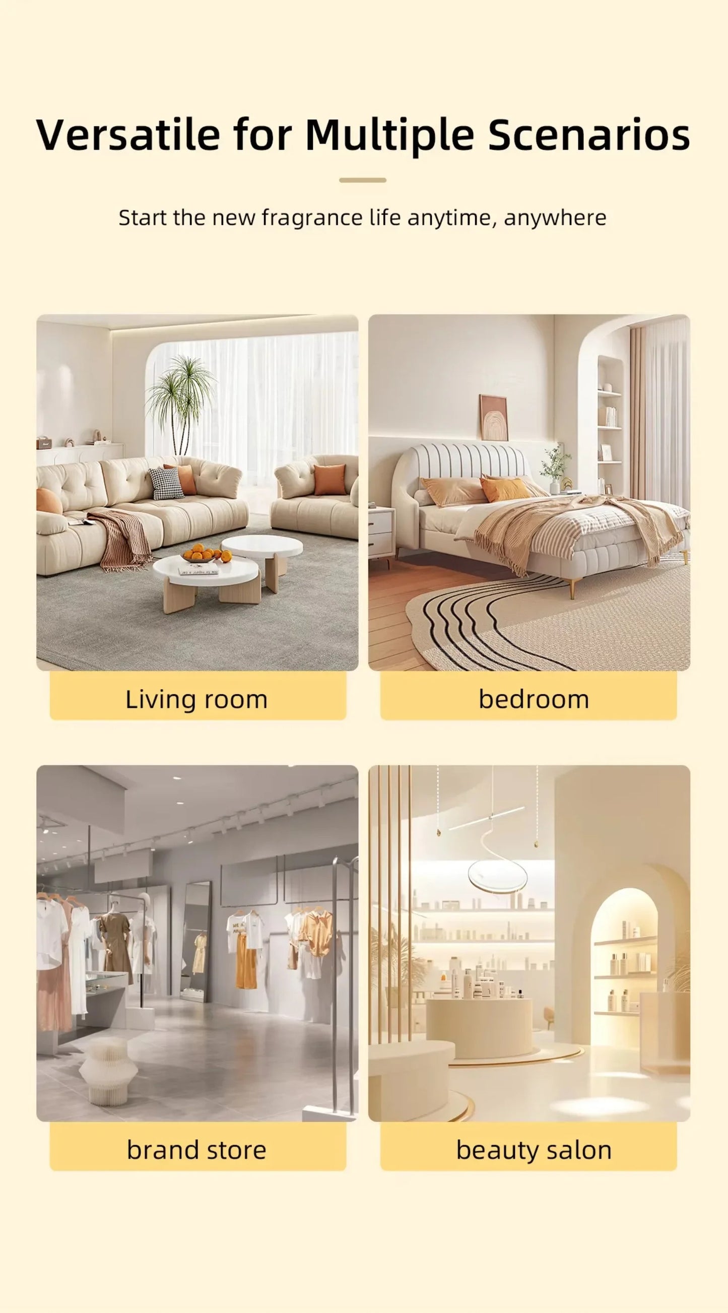 120ML Tower Scent Diffuser Machine Bluetooth Control Fragrance Diffuser Electric Smell for Home Hotel Collection Diffuser