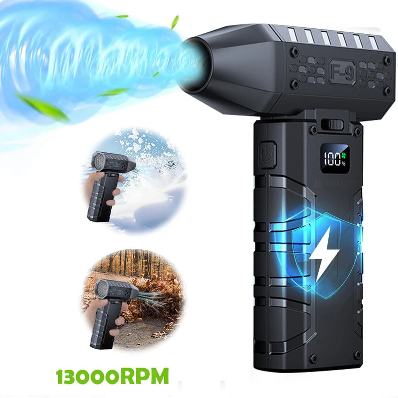 Mini Turbo Jet Fan Portable Handheld Violent Blower USB Rechargeable Strong Winds Speed Turbo Fan Outdoor Brushless Hand Fan