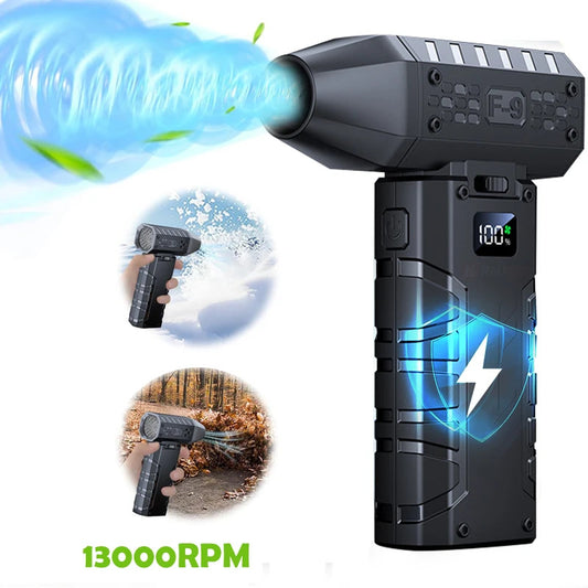 Mini Turbo Jet Fan Portable Handheld Violent Blower USB Rechargeable Strong Winds Speed Turbo Fan Outdoor Brushless Hand Fan