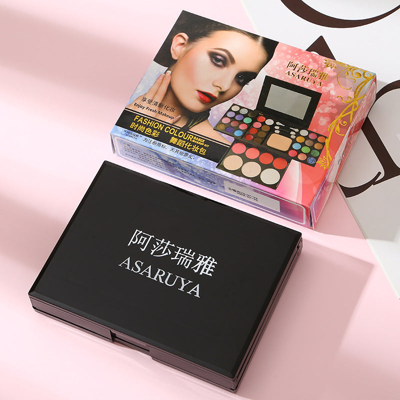 Ashariya 39-Color Eyeshadow Palette Lip Mud Contour Eyeshadow Blush Student Daily Makeup Supplies Cosmetics Eyeshadow