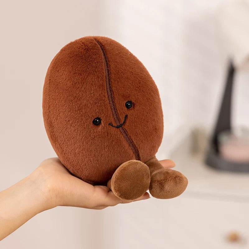 New Creative Simulated Coffee Food Plush Doll Pillow Brown Coffee Bean With Foot Soft Plush Stuffed Pillow Bedroom Sofa Decor