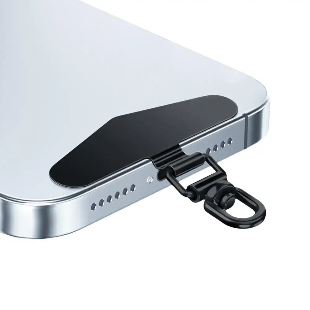 Upgrated 360 Rotatable Steel Phone Tether Tab Metal Patch Gasket Cellphone Lanyard Safety Connecter Piece New