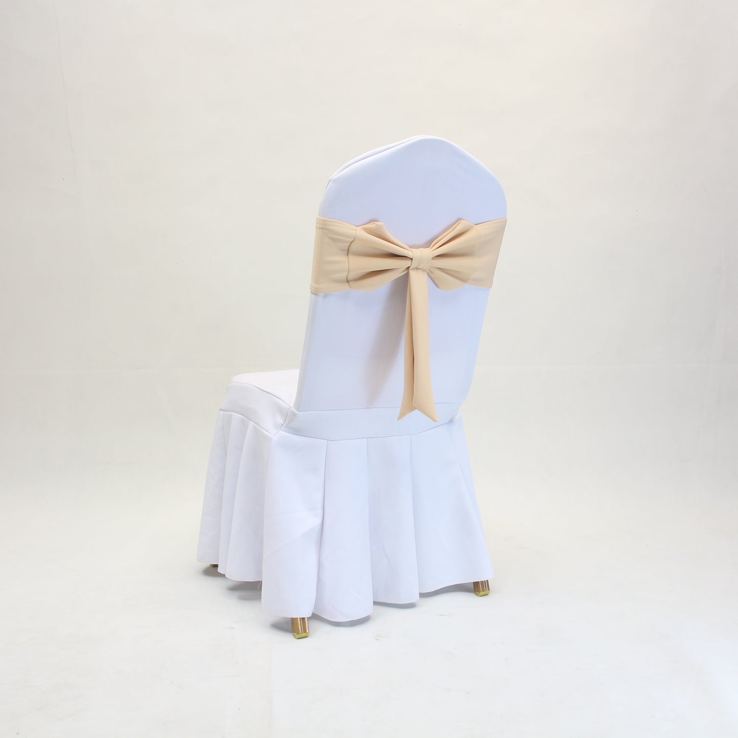 V45O Banquet Elastic Chair Cover No Tie Bowknot Chair Back Flower Decoration Wedding Hotel VIP Stool Strap