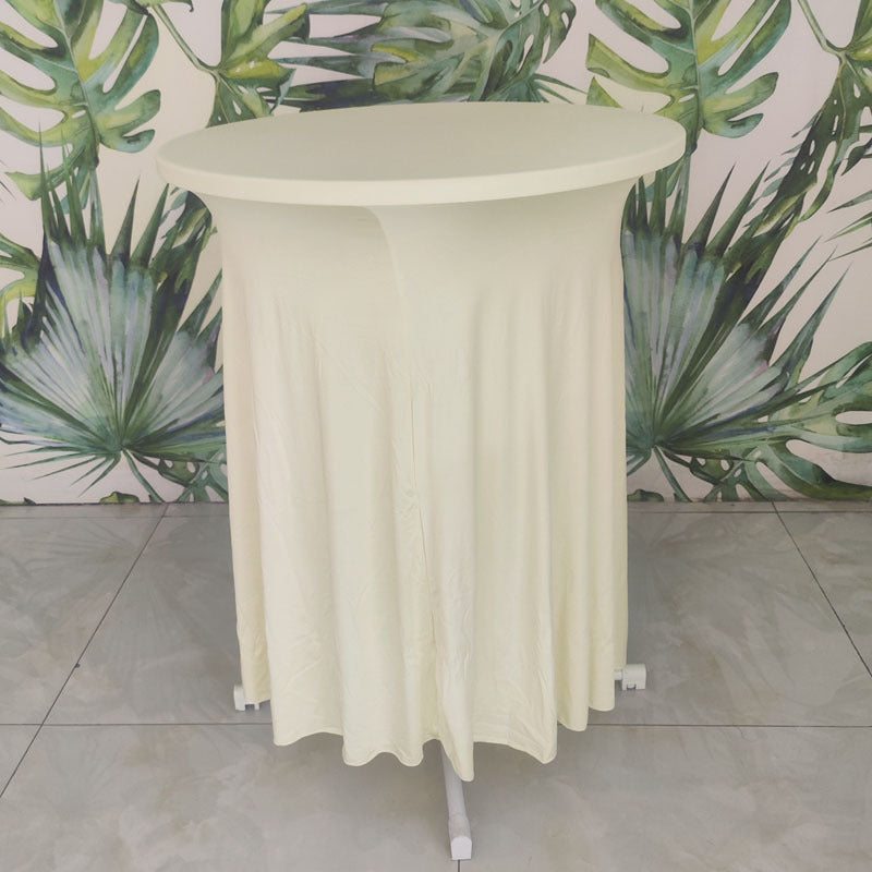 Elastic Tablecloth Cocktail Skirt Table Cover Banquet High Bar Round Elastic Cover