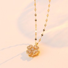 Ring for Women Micro Paved Rotating Zircon Temperament Cold Style Fashion Full Diamond Round Geometric Versatile Fashion Ring Jewelry