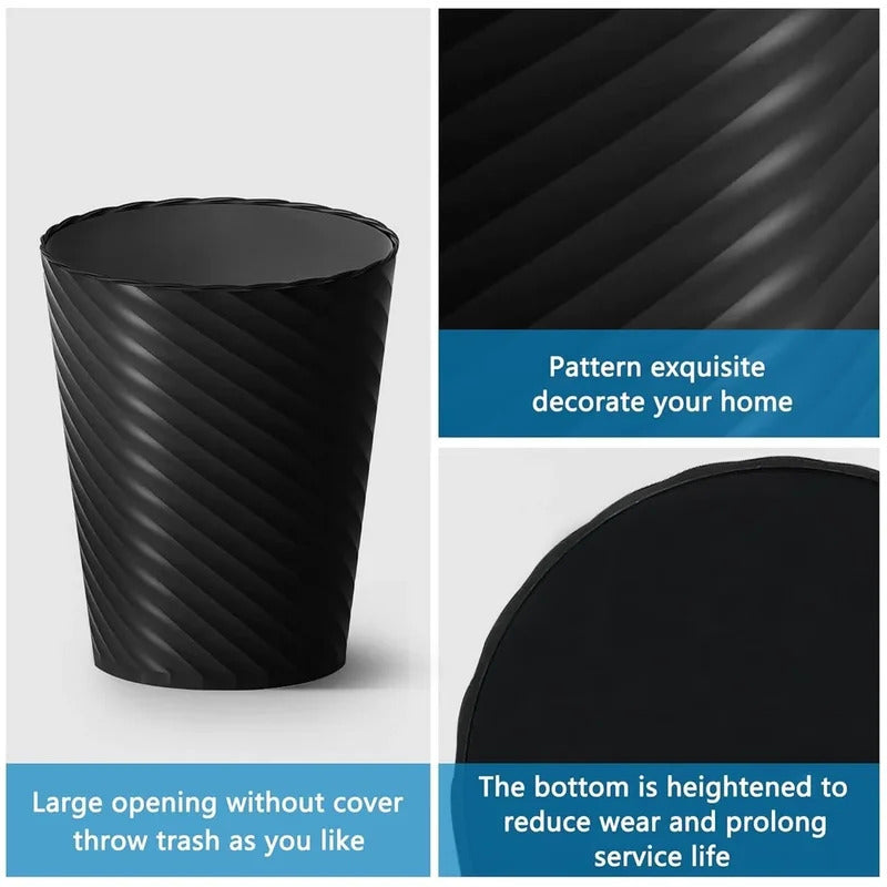 Bathroom Trash Can 3 Pack Small Round Garbage Bin with Trash Bags Sturdy Plastic Waste Basket Home Office Kitchen Bathroom