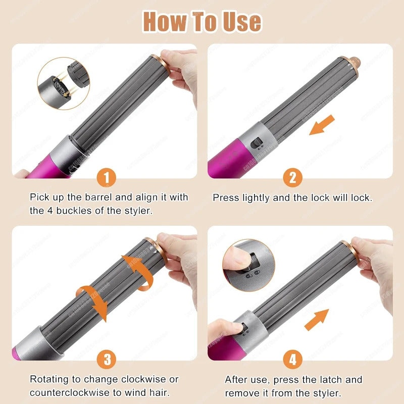 For Dyson Airwrap HS01 HS05 Hair Styling Nozzle Brush Anti fly Hair Nozzle For Dyson Hair Dryer Accessories Auto Hair Curling