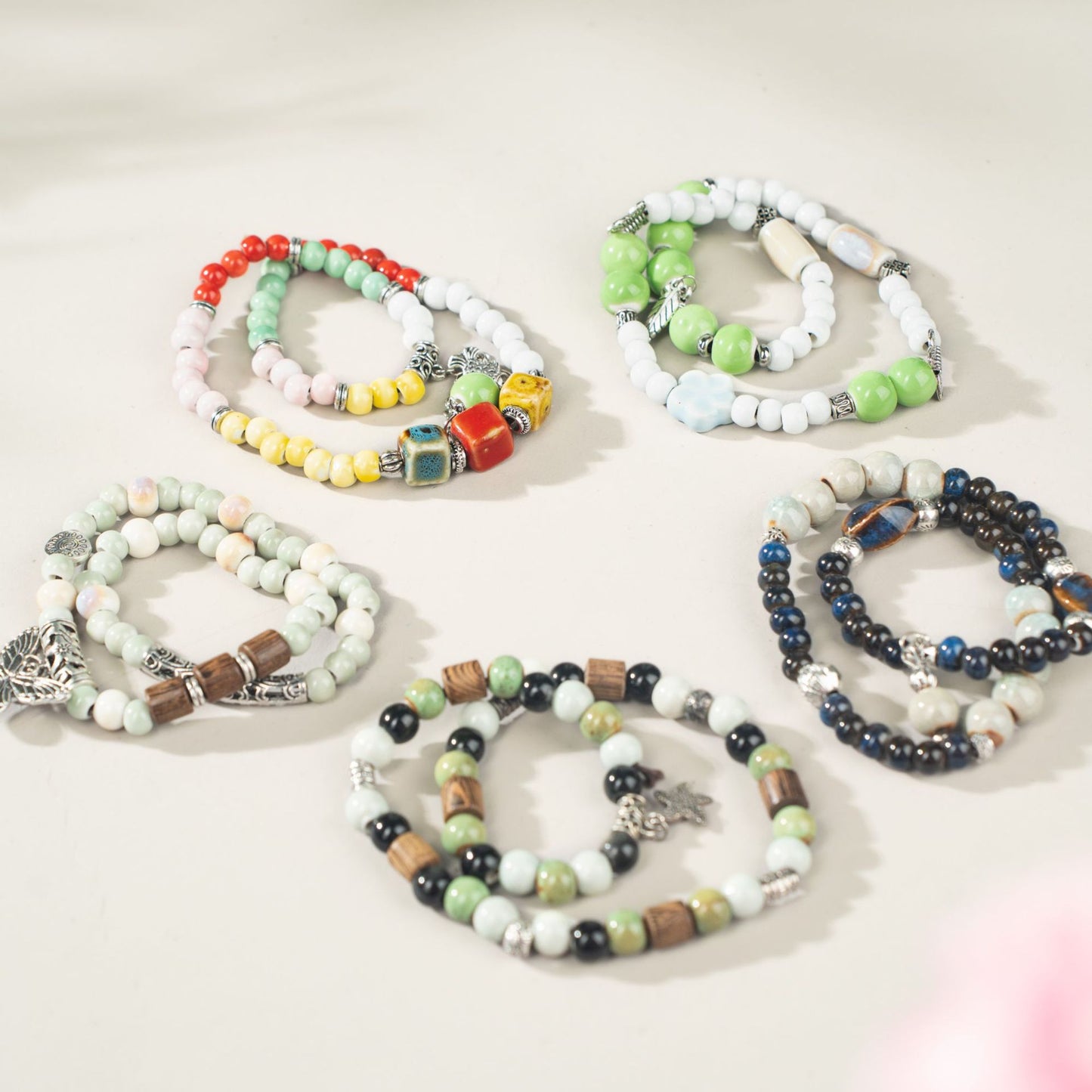 Jingdezhen Ceramic Jewelry Ethnic Style Simple Mixed Style Women's Gift Bracelet