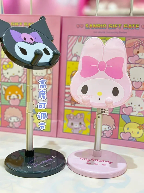 Sanrio My Melody Kuromi Cinnamoroll Phone Stand Adjustable Lazy Telescopic Support Stand Cute Anime Peripheral Gifts