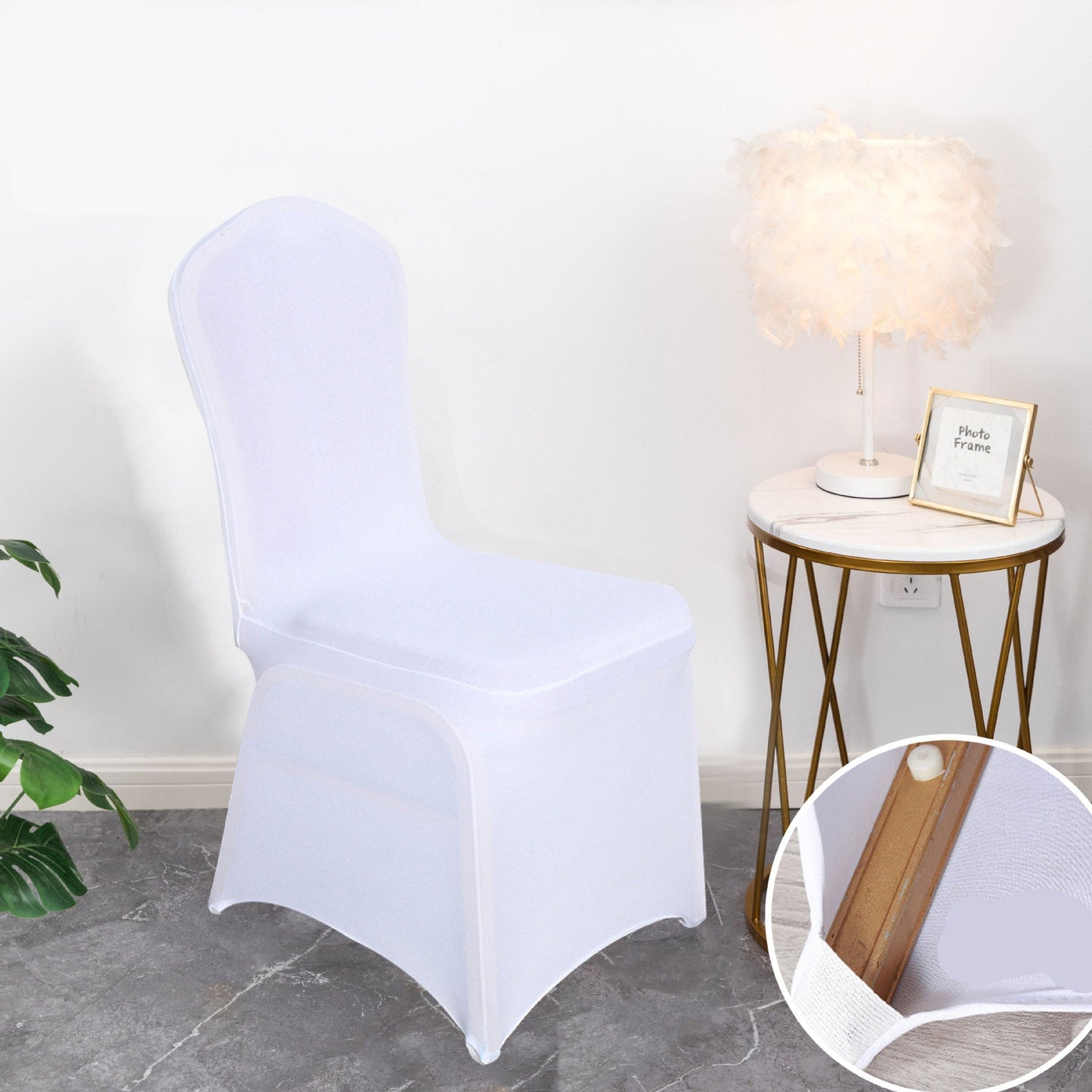 Chair Cover Chair Slipcover High-End Feel Universal Elastic Full-Coverage Wedding Hotel Non-Slip Chair Cover