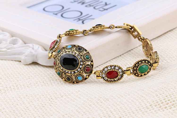 Vintage Bohemian Style Big Gems Women Fashion Bracelet