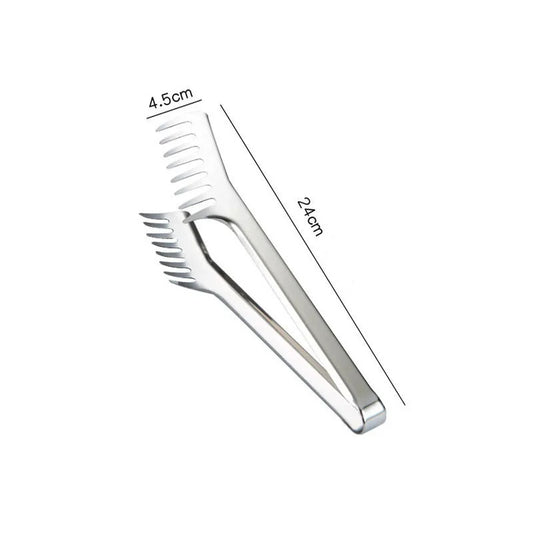 9 Inches 304 Stainless Steel Pasta Tongs Food Clip Steak Bread BBQ Meat Salad Picnic Party Kitchen Baking Cooking Tools
