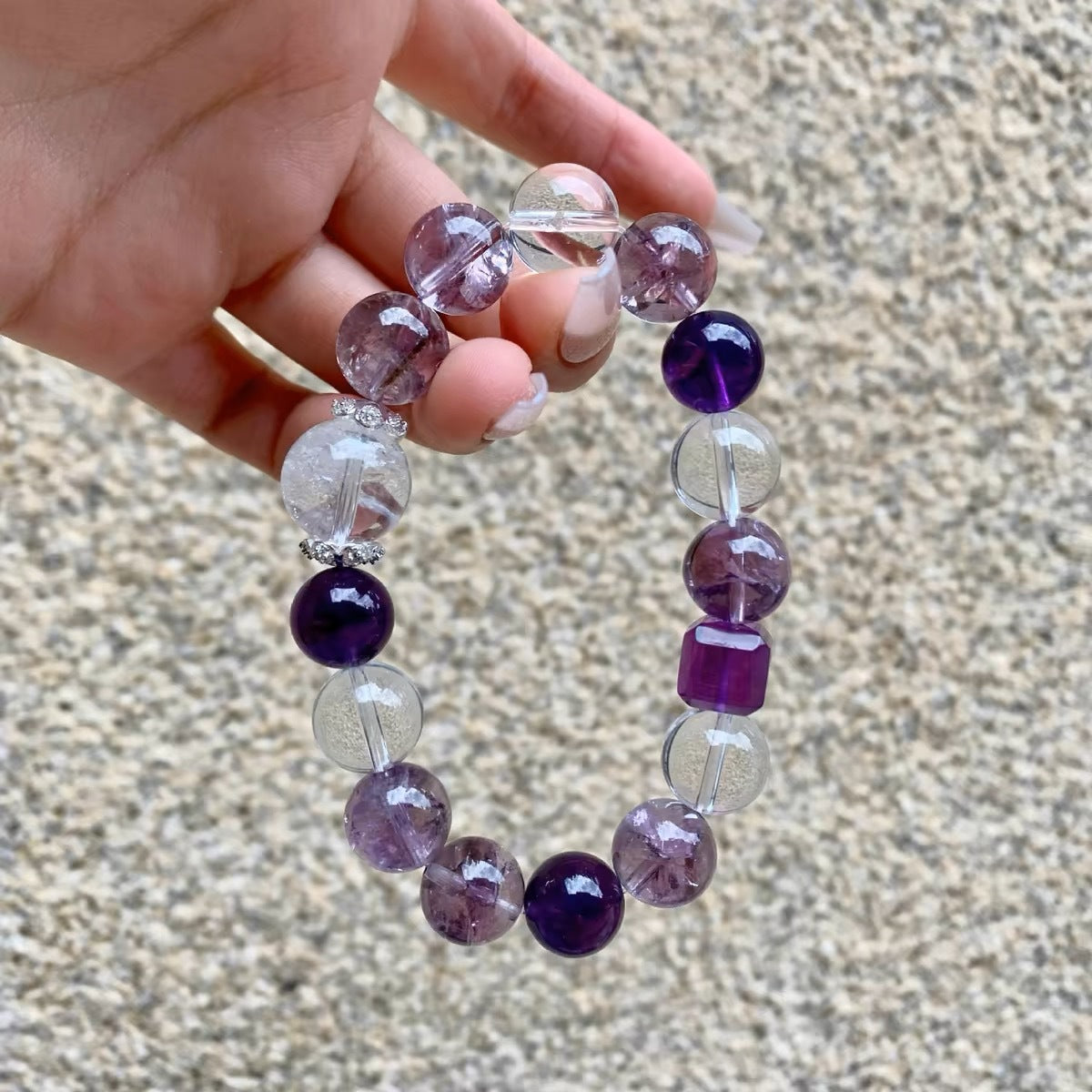2025 Year of the Snake Bracelet Natural Amethyst Bracelet New Arrival Natural Nine Li Purple Fire New Amethyst Bracelet