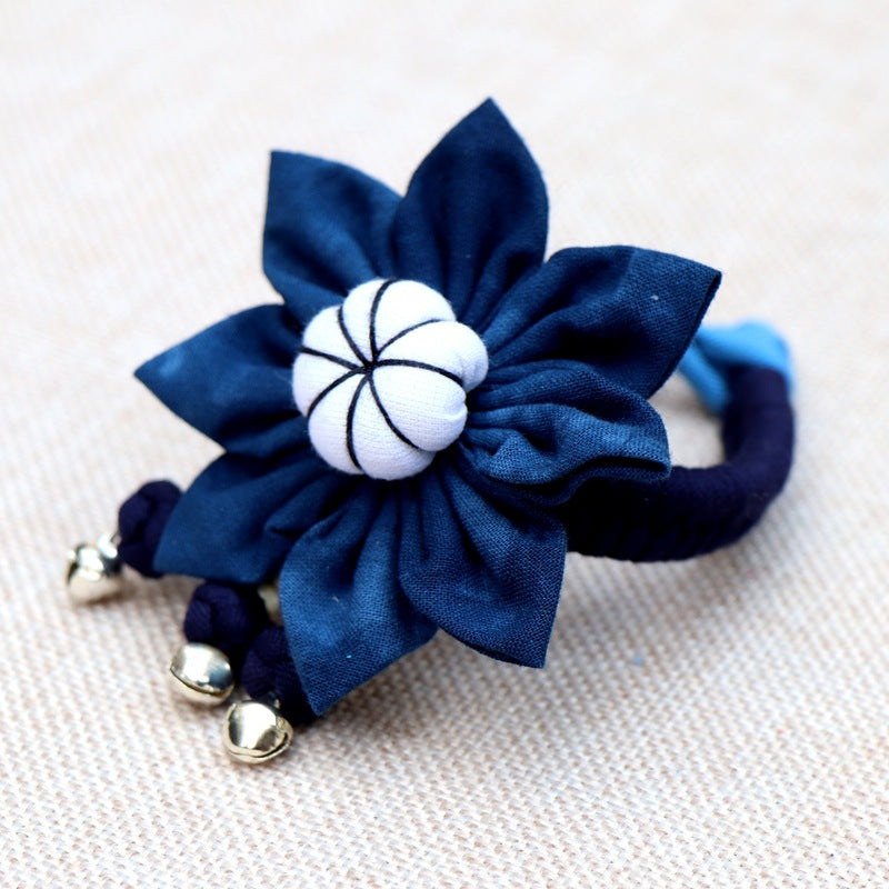 Blue Tie Dye Cloth Bracelet Dali Lijiang Hot Sale Hand-stitched Flower Fabric Bracelet Bracelet