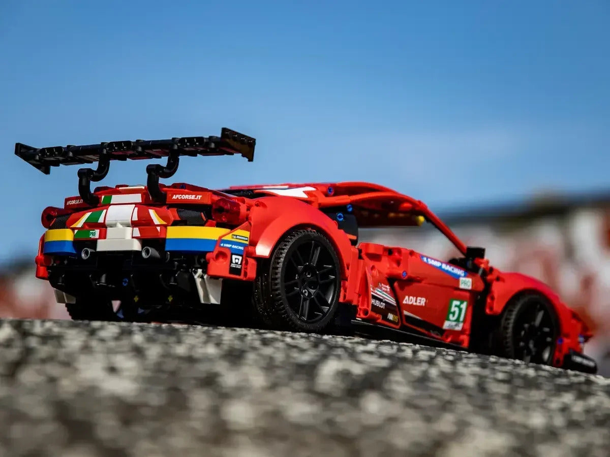 TECHNICAL 488 GTE Ultimate MOC Race Car Building Set 1684PCS Advanced Engineering Model STEM DIY Vehicle Bricks 42125