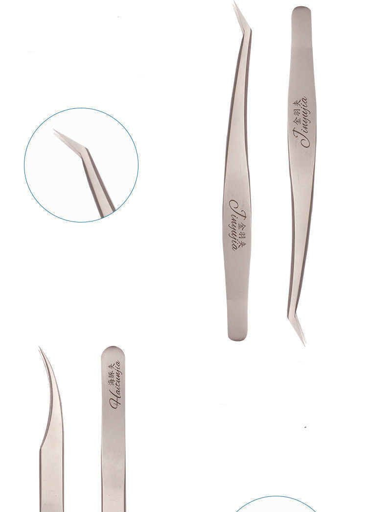 Planting Grafting False Eyelashes Eyelash Tweezers Eyelash Tools Golden Feather Clip Dolphin Clip Makeup Beauty Aid