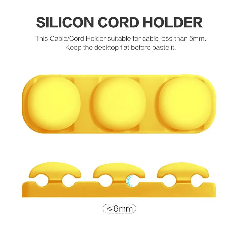 STONEGO Silicone USB Cable Organizer Cable Winder Desktop Tidy Management Clips Cable Holder for Mouse Headphone Wire Organizers