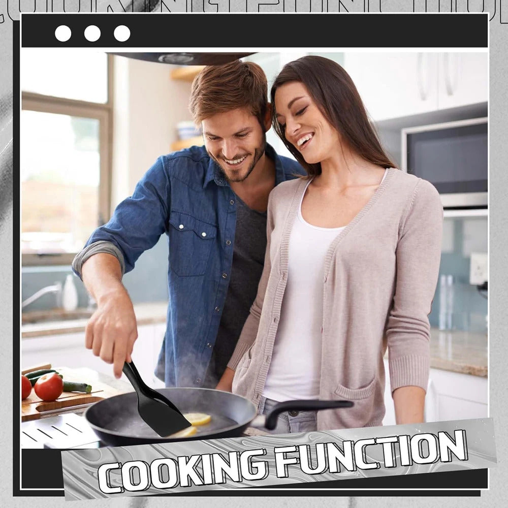 2 in 1 Grip Flip Spatula Clamp Egg Pancake Fish French Toast Omelette Making Non Stick Home Kitchen Cooking Turner Tool