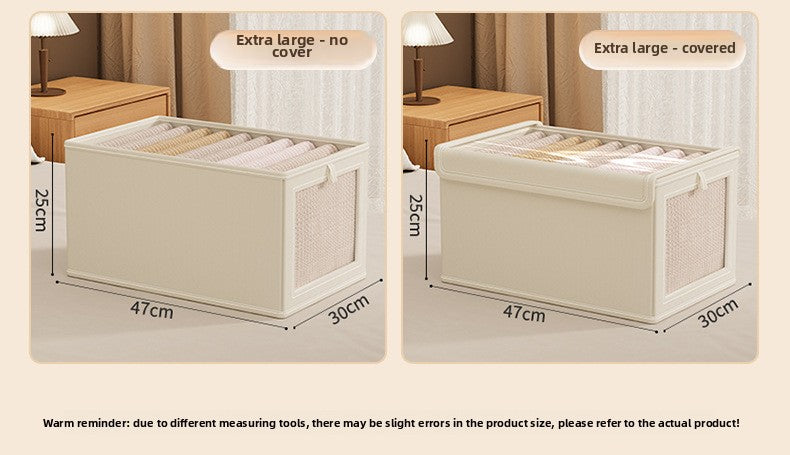 Oxford Cloth Window Bedroom Clothing Storage Box with Lid Household Clothes Dustproof Storage Bin Large Balcony Organizer Box